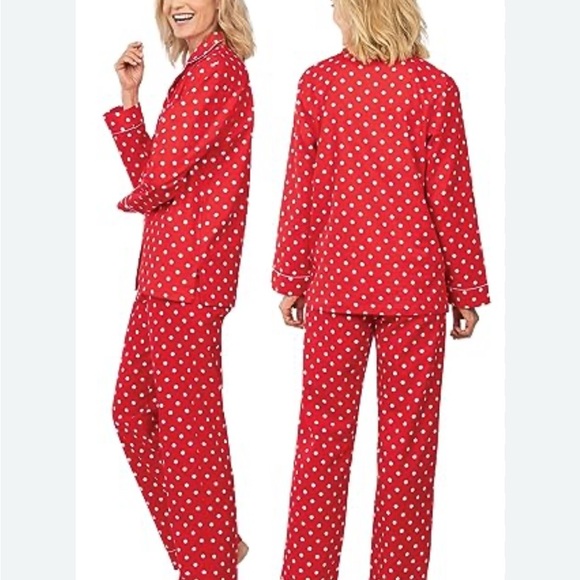 Red Polka Dot Women's Pajama Set - Picture 1 of 4